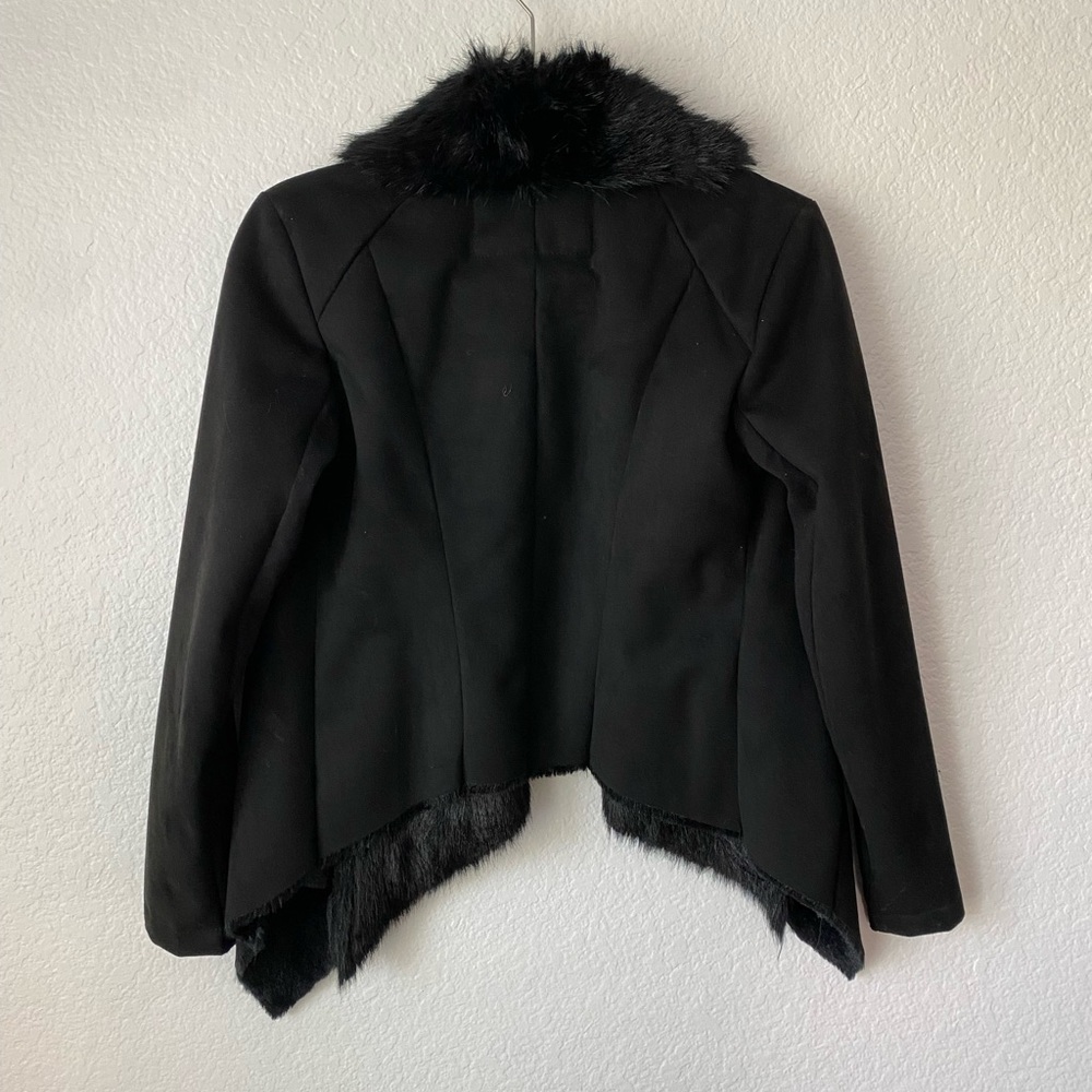 BCBG Faux Fur Black Jacket. Great condition. - Picture 4 of 6